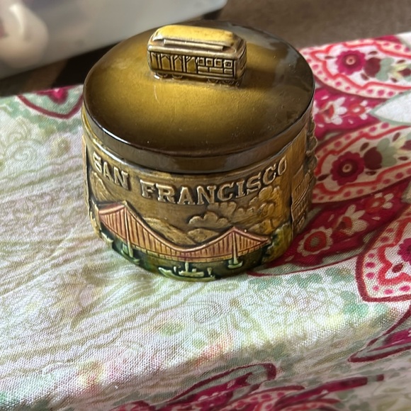 Vintage San Francisco Pot with Lid different Landmarks - Picture 1 of 5